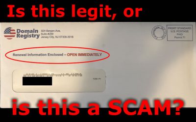 Domain Name Registration Scam?
